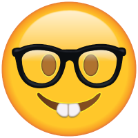 Emoticon cara de nerd: refleja la sensación de alguien que empieza a buscar vivienda nueva Emoticon cara de nerd: refleja la sensación de alguien que empieza a buscar vivienda nueva